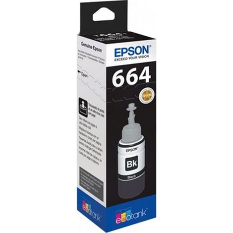 Tinta epson t6641 et2500/2550/ /14000/l475/565/575/4500 negro botella 70 ml 4.000 pag (1/5)