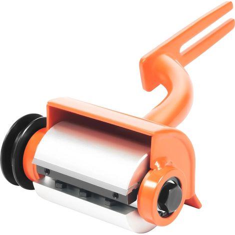 Pelador de madera, 4 cuchillas, compatible con motosierra, color naranja. (1/2)