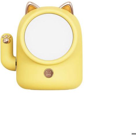 Veilleuse LED tactile pour chambre, lampe de chevet, design ergonomique, chargement USB, aide au sommeil, jaune. (1/5)