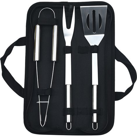 Haushalts-Grillwerkzeug, Spatel, Gabel und Zange aus Edelstahl, tolles Zubehör für Outdoor-Grillliebhaber