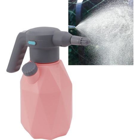 Pulverizador eléctrico multifuncional recargable de 2 litros para jardín, color rosa. (1/5)