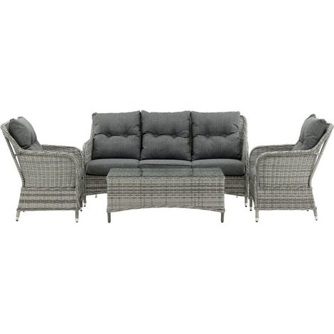Salon de Jardin "Vikelund" 176cm Gris (1/5)