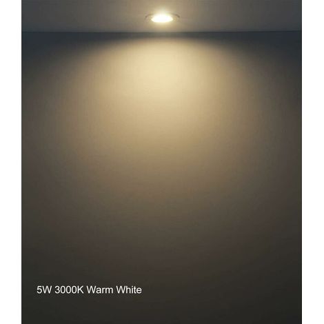 Set mit 4 IP65 wasserdichten, runden 5-W-LED-Einbauleuchten in Warmweiß, Kunststoff, weiß (1/5)