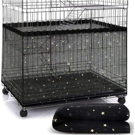 Filet Voliere Ajustable Protection Cage Oiseaux Nylon aéré Attrape Graine Oiseaux,Extensible Couverture Circonférence 150cm à 220cm (1/5)