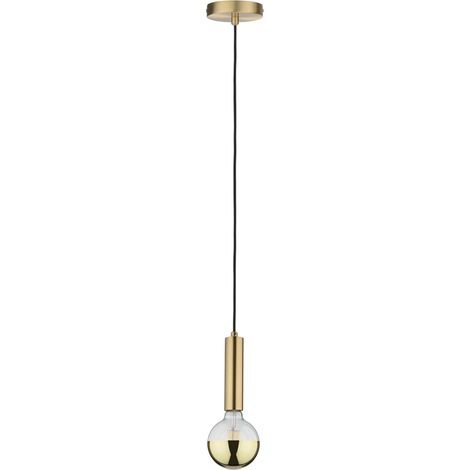 Neordic Kine Pendelleuchte E27 230V max1x20W Messing geb (1/5)