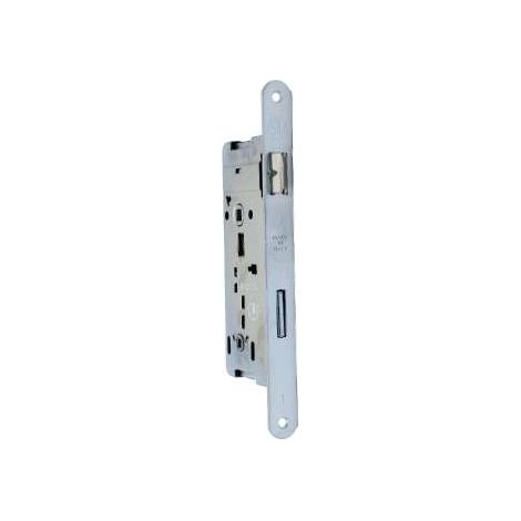 Serratura Patent Doppio Quadro Bordo Tondo Cromo Satinata Entrata Mm.50
