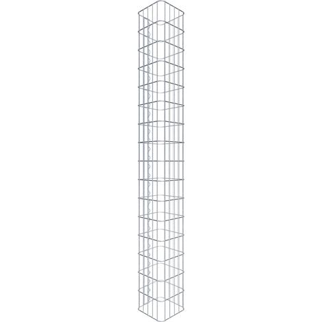 Gabiondeco - Colonne de Gabion carrà©e. 27 cm x 27 cm. mailles 5 x 10 cm - hauteur : 160 cm - Made in Germany (1/5)