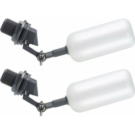 Robinet à boisseau sphérique à flotteur, tuyau d'alimentation de 1/2 pouce, réservoir d'humidificateur à remplissage automatique mâle avec bras réglable pour étangs, abreuvoirs pour bétail, aquariums, (1/4)