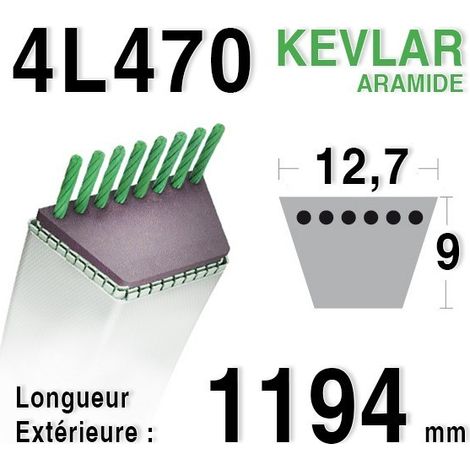 Courroie 4L470 - 4L47 MURRAY 37x66 - 3700066 STIGA 1134-9048-01 - 9085-0122-00 (1/3)