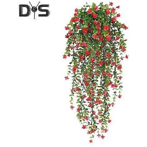 1/2 pièces de guirlande de fleurs artificielles suspendues, résistantes aux UV, fausses plantes florales retombantes en plastique, lierre pour la décoration intérieure et extérieure de la maison, du m (1/5)