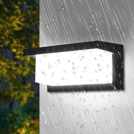 18-W-Außenwandleuchte, 6000 K, Schutzart IP65, schwarze LED-Leuchte für Garten, Terrasse und Garage (1/5)