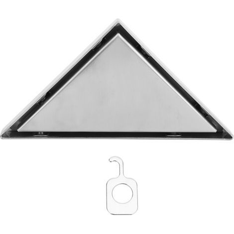 Lot d'évacuation de sol en acier inoxydable 304, drain d'angle triangulaire pour douche et salle de bains (1/5)