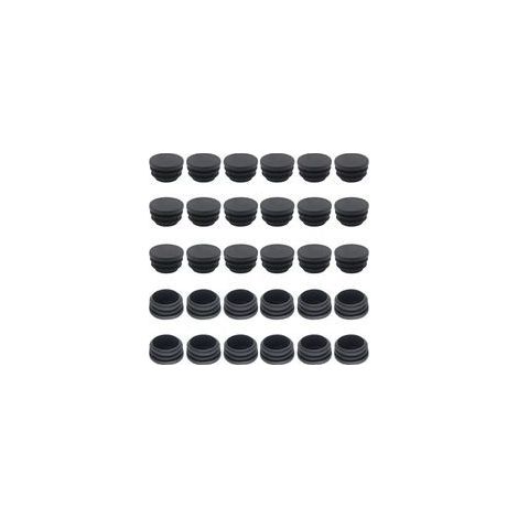 Embout de Chaise 25mm 50 Pièces Bouchon pour Tube Rond Embout pour Tube Embout Tube Rond Bouchons de Tubes Rond Embout Entrant Rond Bouchon pour Pied de Chaisse Capuchon pour Poteau (1/4)
