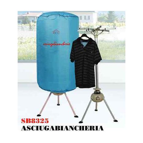Dcg Sb8325 Asciugabiancheria Portatile Con Elemento Riscaldante Ceramico Con Soffiante Omnidirezionale Capacita' 8 Kg