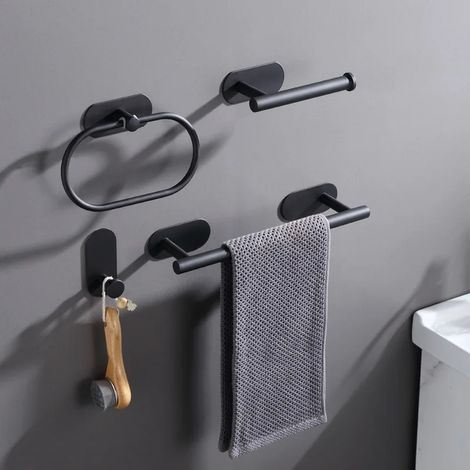 Porte-serviettes de salle de bain 304 acier inoxydable porte-serviettes porte-serviettes anneau Rail porte-papier hygiénique porte-manteau accessoires de matériel de salle de bain