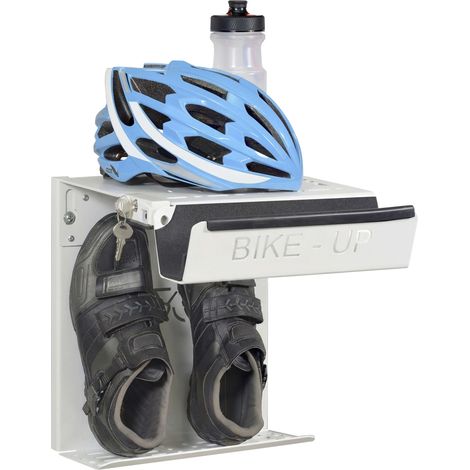 Porte-vélo mural avec verrouilleur BikeUp, support de rangement pour vélo, fixation murale blanc - THIRARD (1/4)