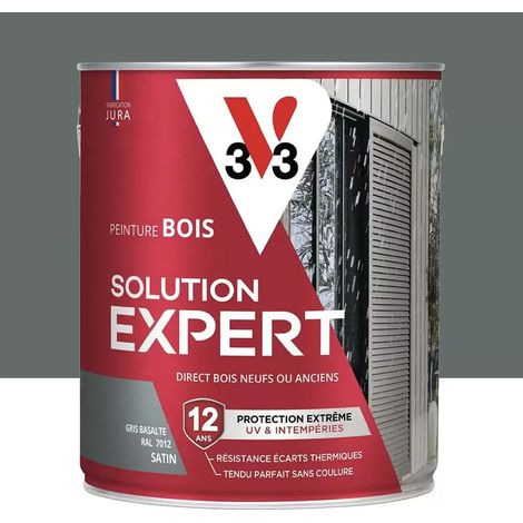 Peinture Glycéro Bois 12ans V33 Solution Expert Gris basalte 2,5 L (1/3)