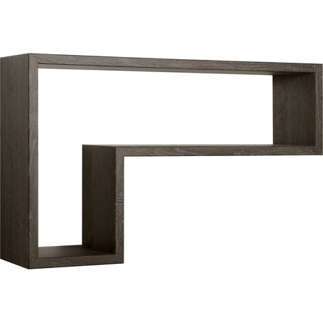 Estante de pared rectangular mod. Lettera Roble oscuro (1/3)