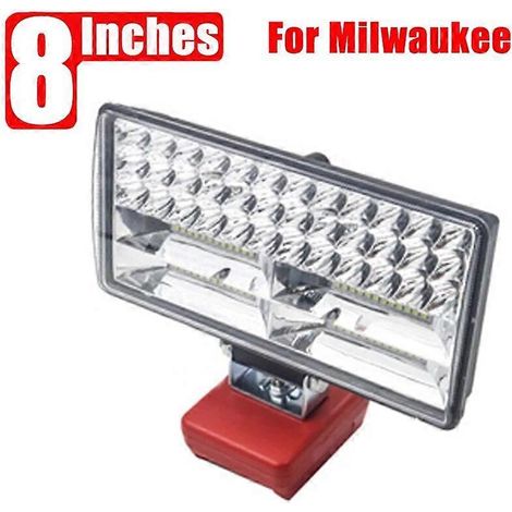 Lampe torche LED ZK20 pour voiture, projecteur de travail électrique pour batterie Milwaukee M18 18V Li-ion, contrôle de puissance (faible et forte), 8 pouces, 84 LED (1/5)
