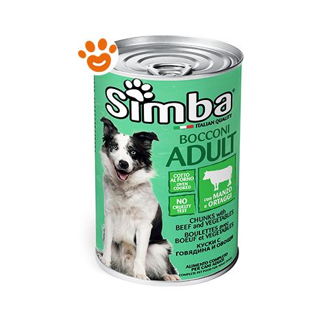 Simba Cane Adult, Bocconi 1,230gr - Manzo e Verdure