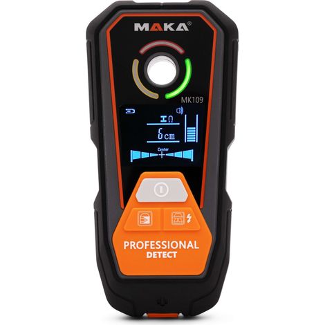 Détecteur de câbles – MK109 – Détection jusqu’à 120 mm pour métal, cuivre et câbles électriques – Rechargeable USB-C – Maka