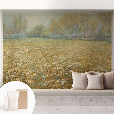 Carta Da Parati - Fotomurale In Vlies - per Decorazione pareti - Per La Cucina Camera Da Letto Per La Soggiorno Campo fiorito 208x146 cm (1/5)