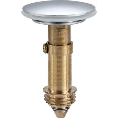 Dos tapones de desagüe emergentes para lavabos, metal cromado, tapón de desagüe mural para lavabo, plata, 36 mm (1/5)