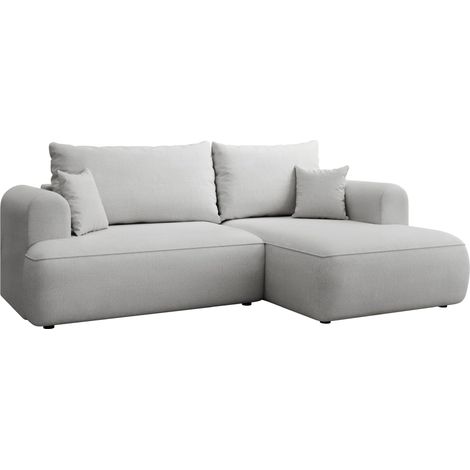 Selsey Ovo Mini – Ecksofa mit Schlaffunktion, rechts – Hellgrau – Chenille, Easy Clean