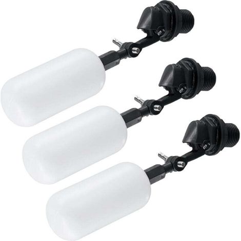 Lot de 3 vannes à flotteur 1/2" - Vanne de contrôle automatique réglable du niveau d'eau pour réservoirs de stockage (1/4)