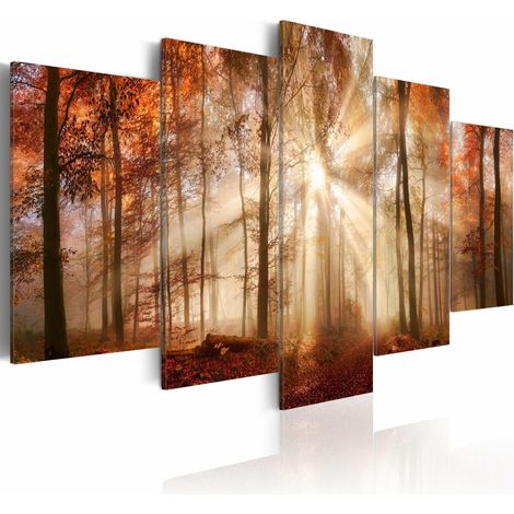Tableau brouillard forestier - 200 x 100 cm (1/4)