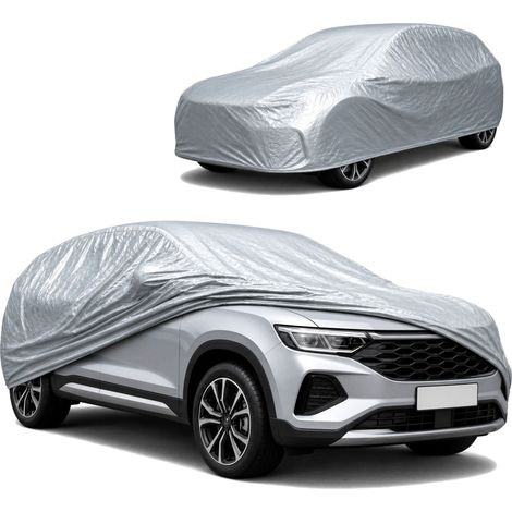 Housse de voiture All Weather, bâche de voiture garage complet taille 7 SUV/VAN argent
