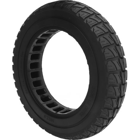 Pneu plein 10 x 2 pouces en caoutchouc antidérapant et anti-éclatement pour trottinette électrique tout-terrain KUGOO M4 (M365). Roue pleine alvéolée de remplacement. (1/5)