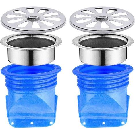 Válvula antirretorno ajustable de silicona de 2 piezas para desagüe de suelo de baño (apta para tuberías de 40-45 cm). (1/5)