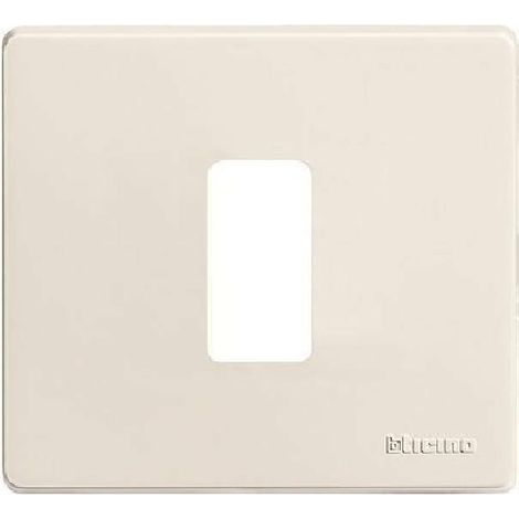 Placa 1 lugar Bticino para caja redonda de resina serie MAGIC 500/1/R