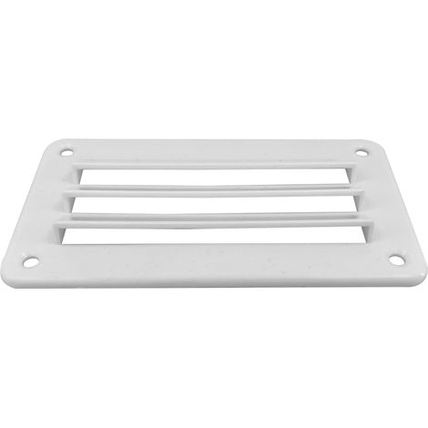 Grille de ventilation marine 14179 mm à persiennes, accessoire pour yachts et bateaux, blanche (1/5)