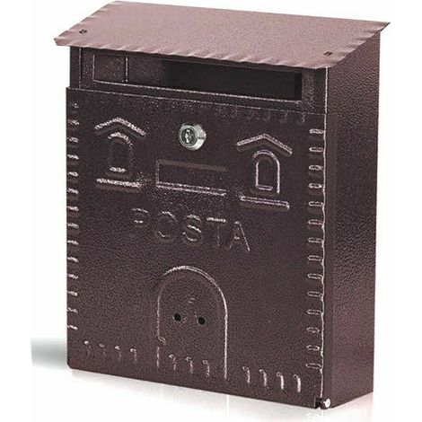 CASSETTA BUCA POSTALE LETTERE POSTA FERRO BATTUTO CASA ESTERNO 23x9xh29cm 319