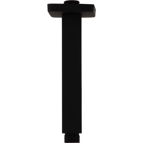 Ramon Soler - Brazo de Ducha Cuadrado de Techo Vertical a Pared Negro Mate 165mm (1/3)
