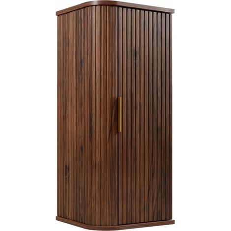 Waschtischunterschrank - Säule 79 cm - Eiche Haselnuss - Elegantes Design - Praktisch und Modern