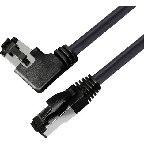 BKL Electronic 144028 RJ45 Patchkabel CAT 8.1 S/FTP 0.5 m Schwarz Halogenfrei 1 St.