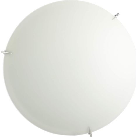 ONLI 1005/PLG-Plafoniera in Vetro Bianco Satinato con Ganci cromati, Diametro 50 cm (1/3)
