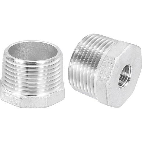 5Pcs 3/4" Mâle à 1/4" Femelle NPT 304 Acier Inoxydable Réducteur Hex Bushing, Adapter Raccord pour systèmes industriels, pétrole/gaz, eau, HVAC et plomberie - 1" Male to Female (1/5)