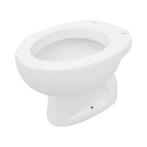 Toilettes pour enfants siphon de sol – WC à poser – Évacuation horizontale – Cuvette en céramique blanche – Hauteur 35cm – Accessoire inclus – Linpha