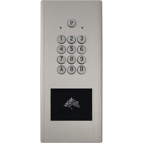 Aiphone – Clavier électronique argent avec gestion des codes en temps réel – Alimentation secteur – Matériaux de haute qualité – Pour usage professionnel