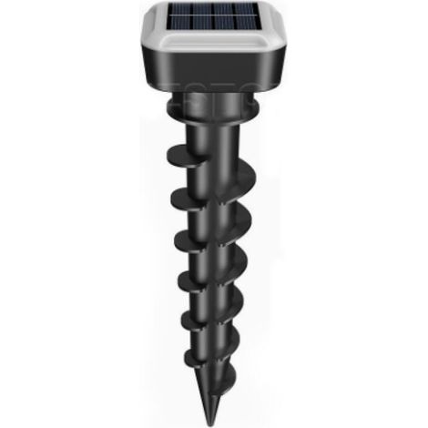 Juego de 4 repelentes ultrasónicos solares para topos, ideales para exteriores, jardín y césped. Resistentes al agua y silenciosos. (1/5)