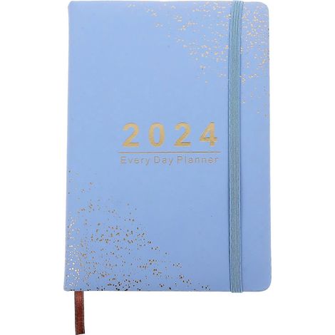 Carnet de notes agenda quotidien pour étudiants, bloc-notes pour horaires de bureau, cahier de planification portable-21.2X14.5X2CM-Sky-blue