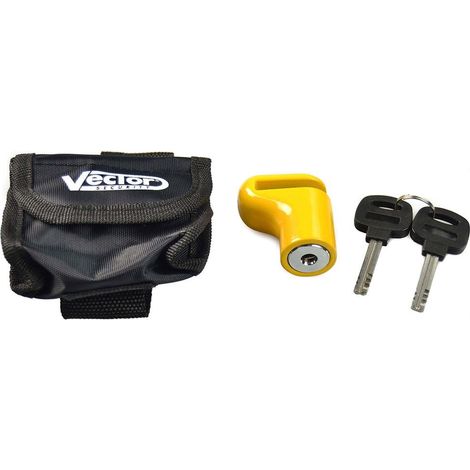 VERROU DE DISQUE VECTOR (VICMA) AVEC COUVERCLE, JAUNE (4777) (1/2)