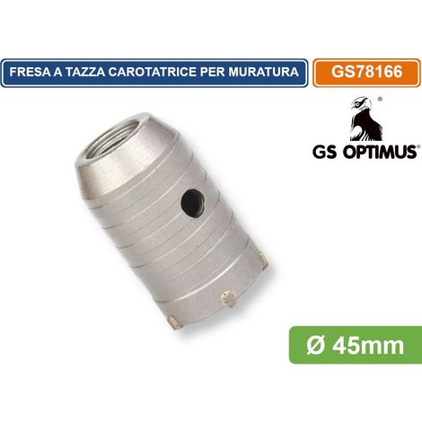 GS OPTIMUS GS78166 FRESA PERFORATRICE A TAZZA Ø 45MM M22 PER PIETRA CEMENTO CALCESTRUZZO