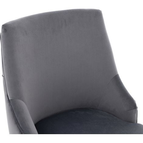 Conjunto de 4 sillas comedor de terciopelo gris OKMYHOME (1/2)