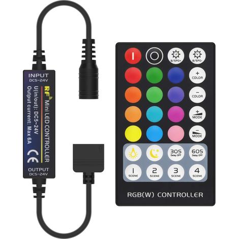 RGBW LED Contrôleur télécommande RF for 5PIN FCOB COB 5050 SMD (1/5)
