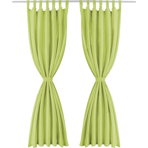 Maison Exclusive - Vorhänge Mikro-Satin 2 Stk. mit Schlaufen 140×